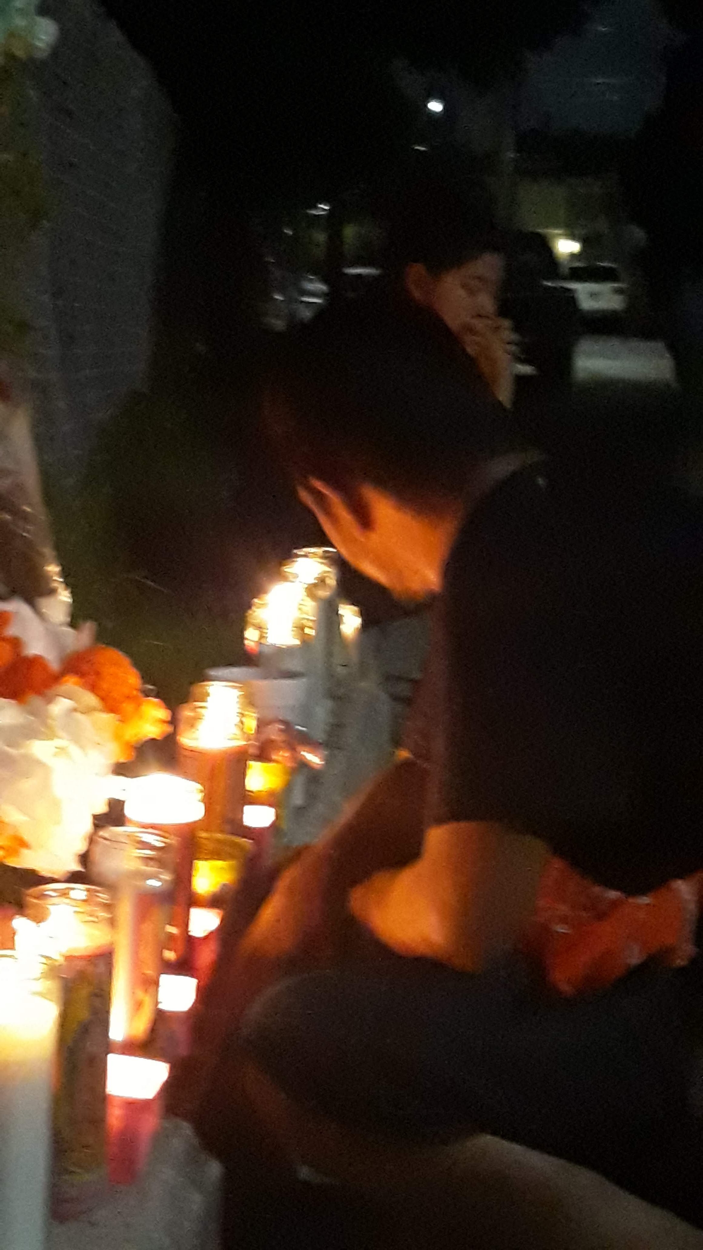 Night outreach vigil showing community connection
